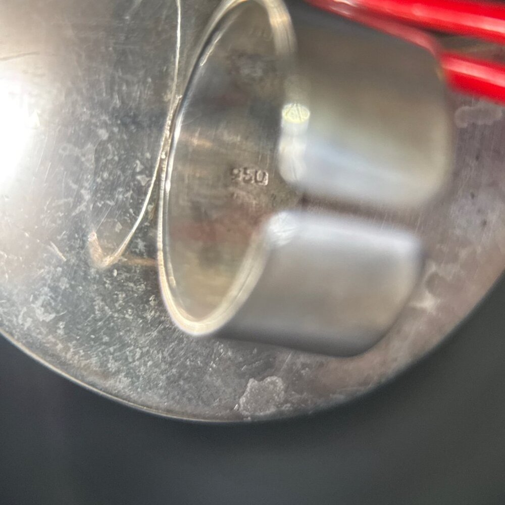 950 Silver Coiled Shell Ring - image 5